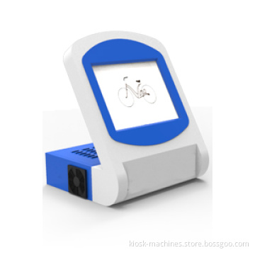 Desktop touchscreen kiosk with media card reader